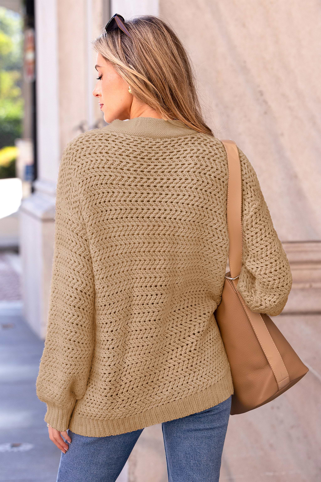 Pinkies Up Taupe Cardigan