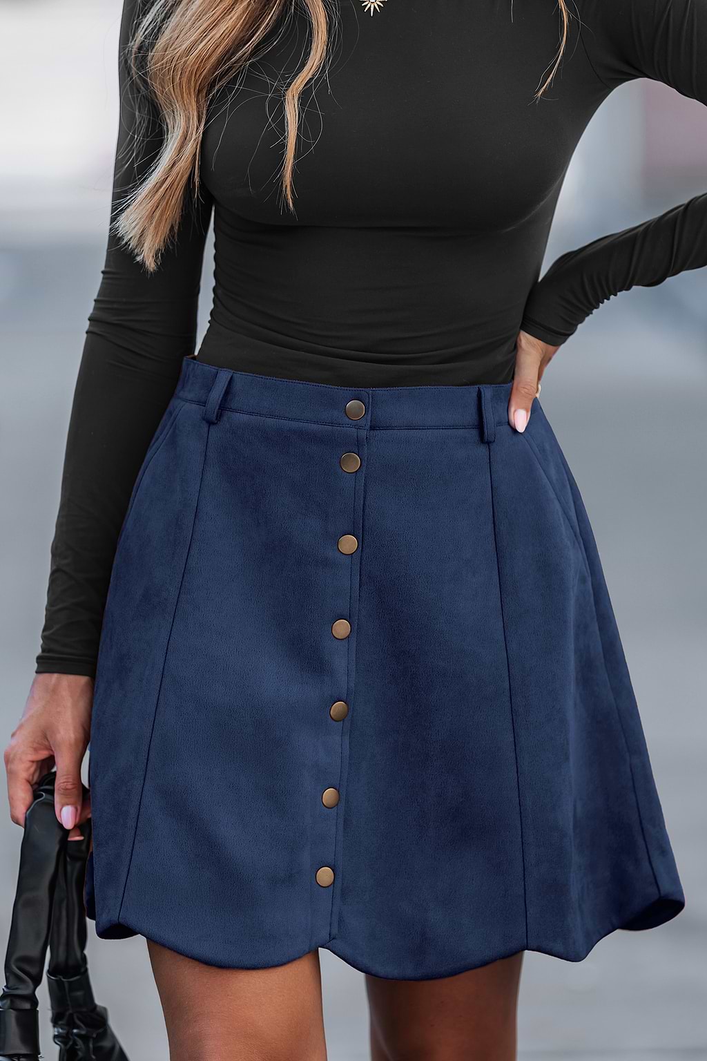 Cider & Spice Blue Mini Skirt