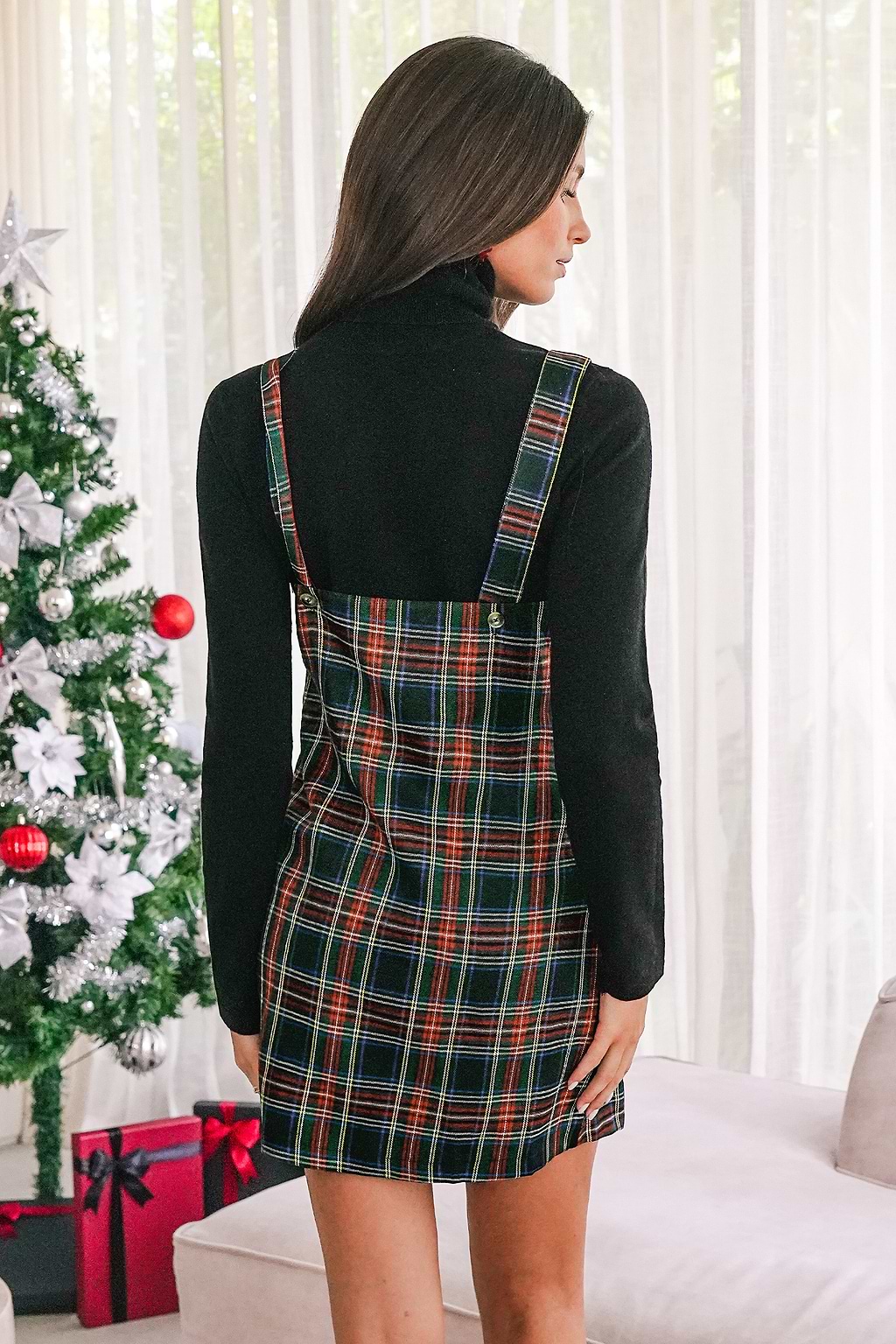 Popular Girl Plaid Mini Dress