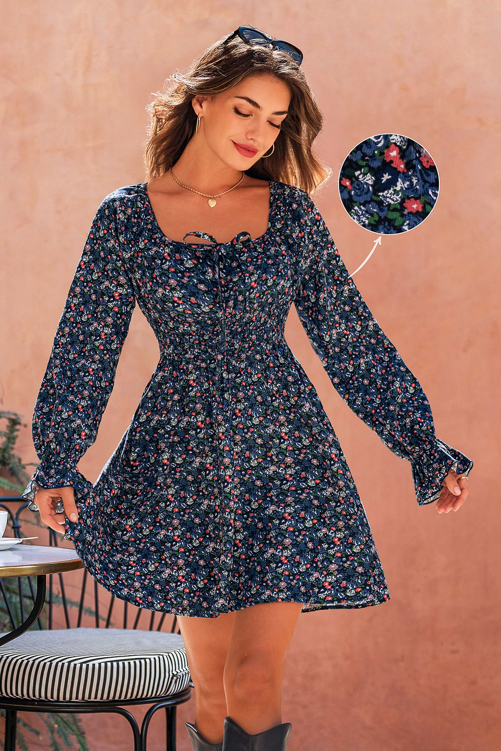 Starlit Garden Floral Mini Dress