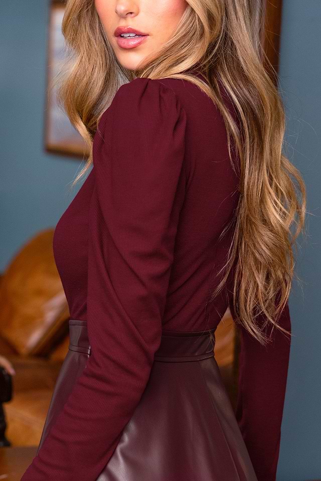 Romantic Rose Red Mini Dress | Faux Leather Chic | Cupshe