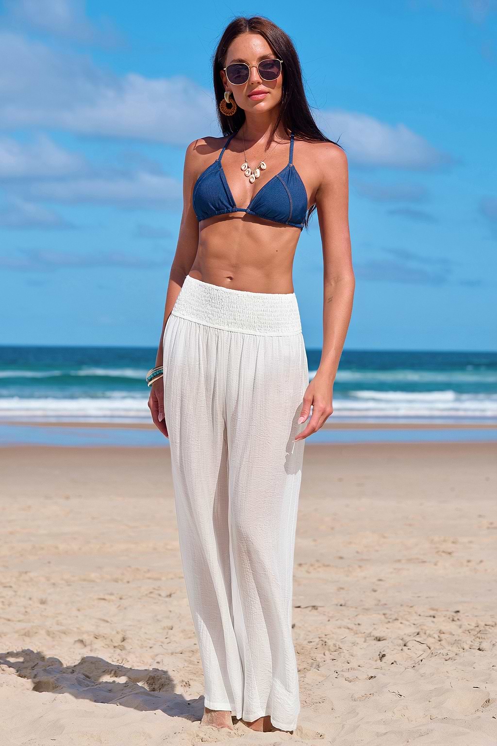 Saltwater Dreams White Cover-Up Pants