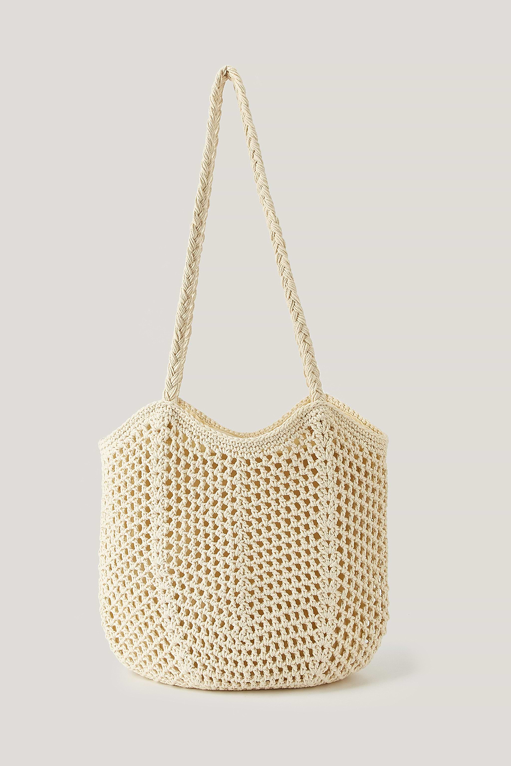Sac beige détail crochet