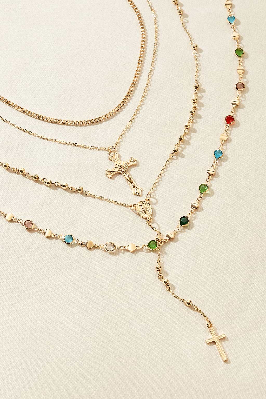 Deity Gold-Tone Necklace Set