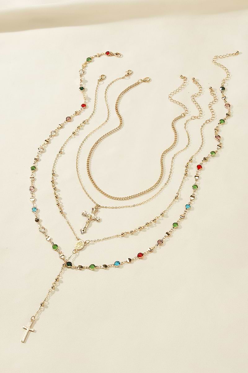 Deity Gold-Tone Necklace Set