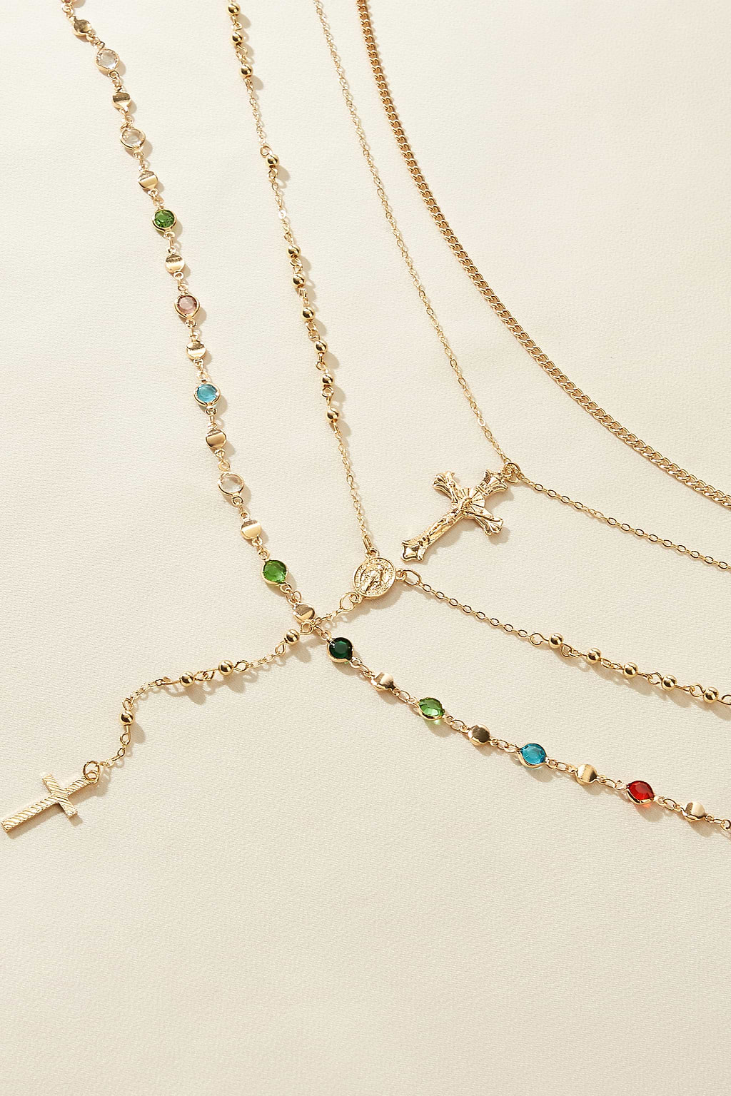 Deity Gold-Tone Necklace Set