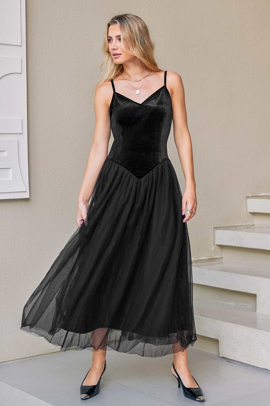 Princess Black Maxi Dress