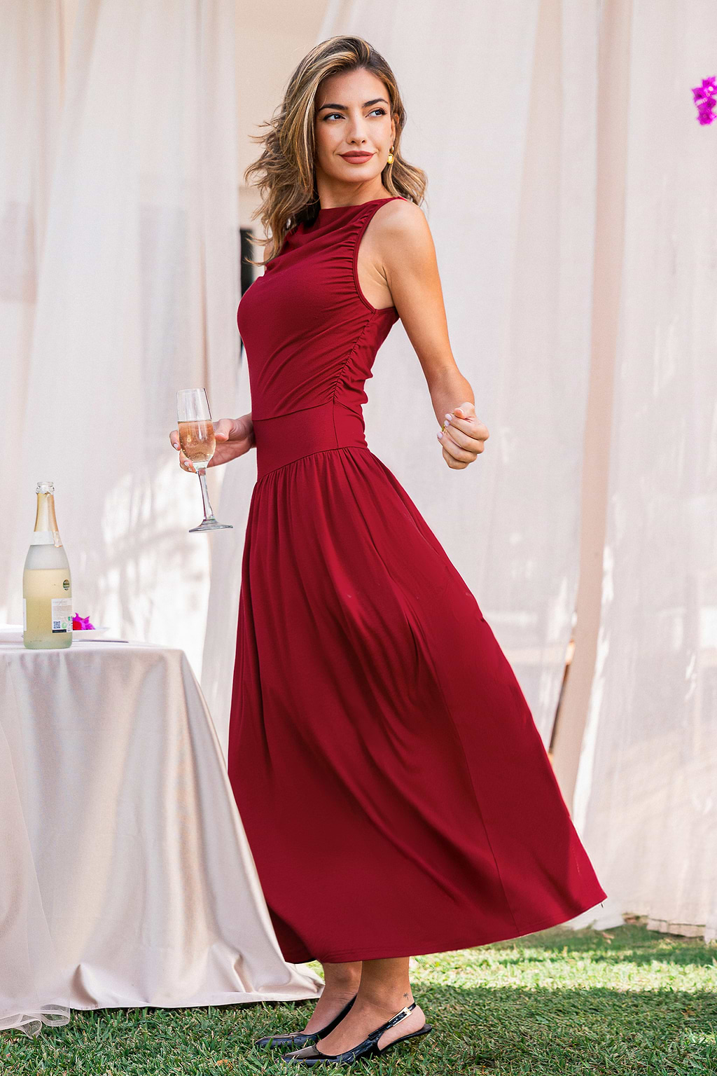 Gala Red Maxi Dress