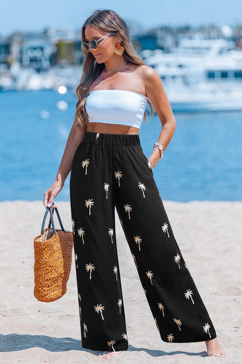 Pantalones tropicales de llamada nocturna