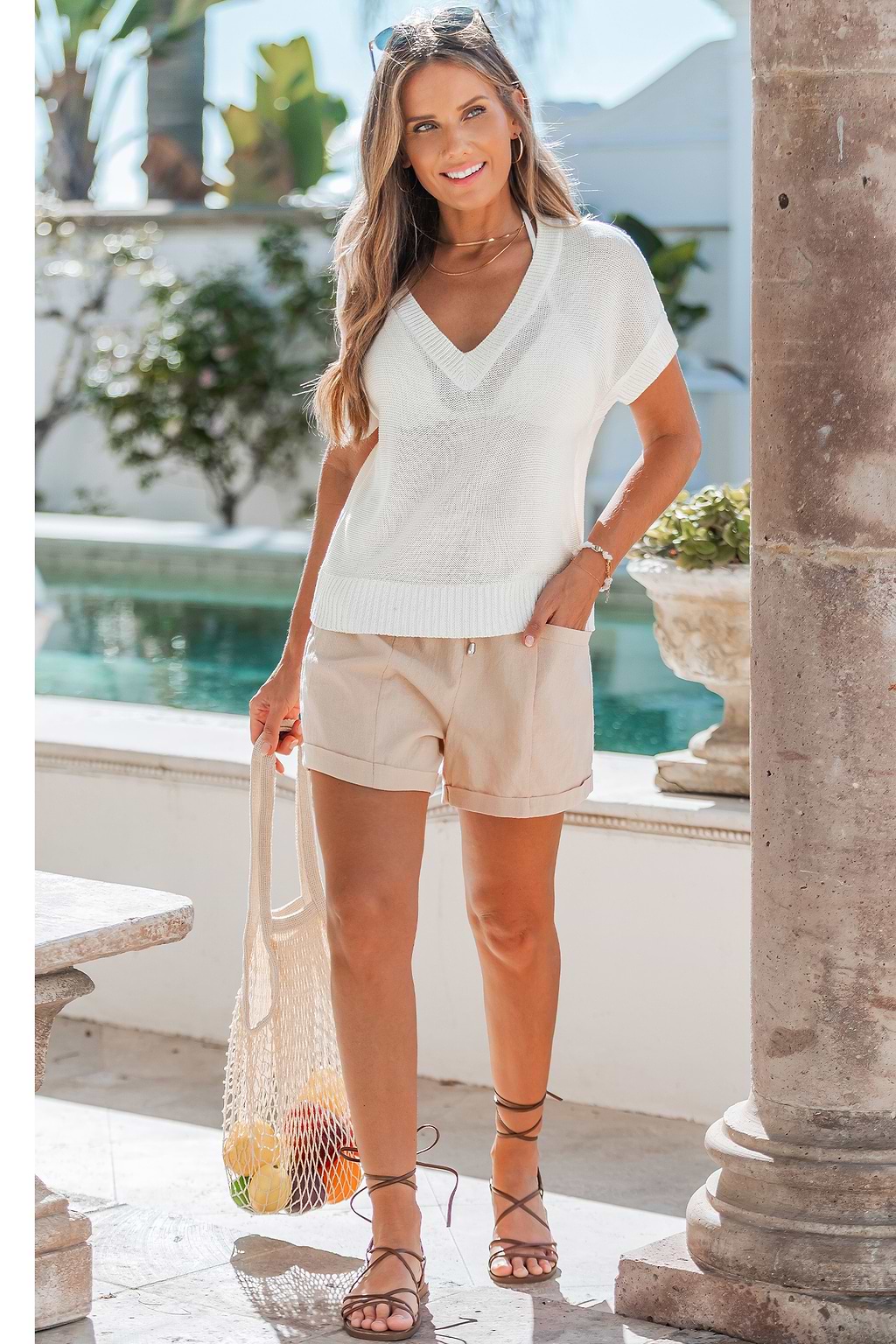 In Meditation White Cover-Up Top