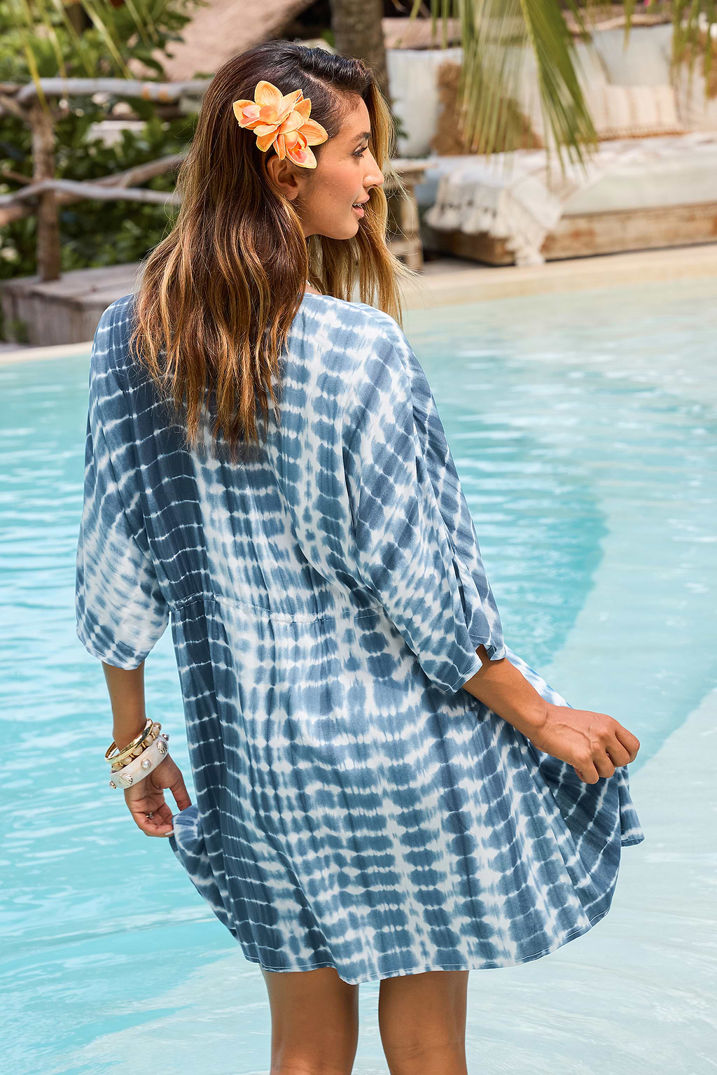 Sun Dyed Tie-Dye Cover-Up Kimono