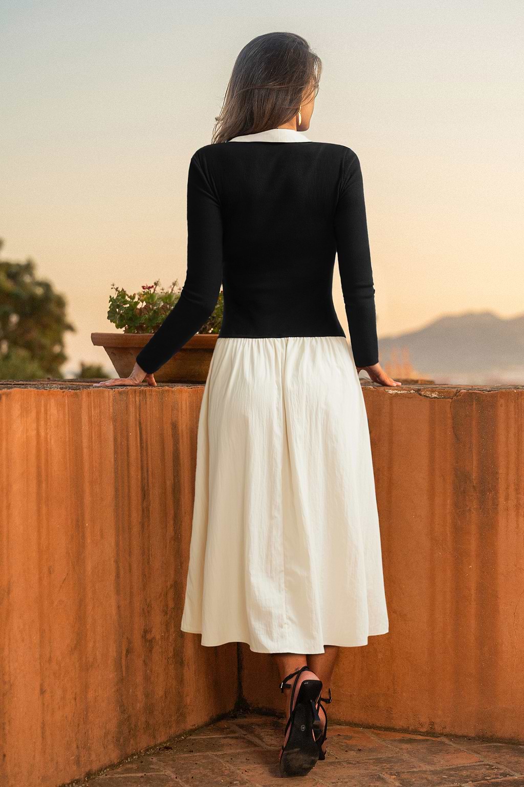 Career Moves Two-Toned Maxi Dress