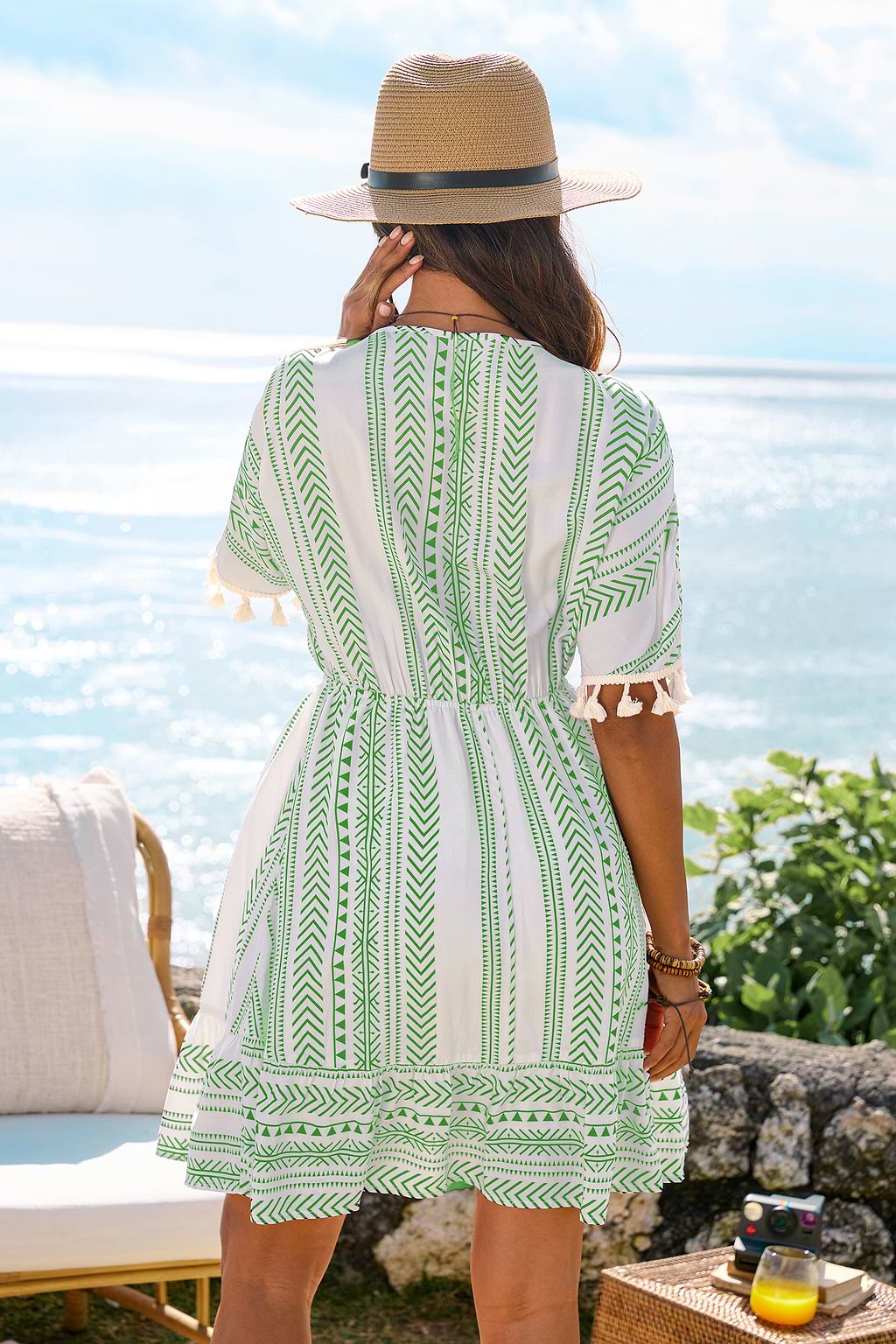 Day by the Water Geo Mini Dress