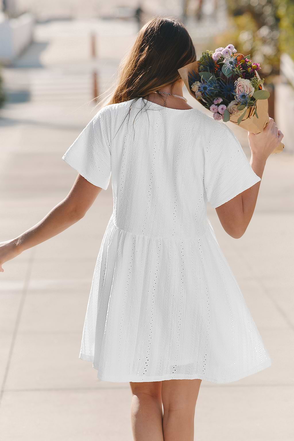 Luminous White Mini Dress