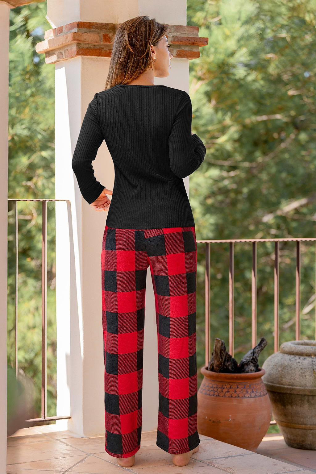 Dream Much Plaid Pajama Set
