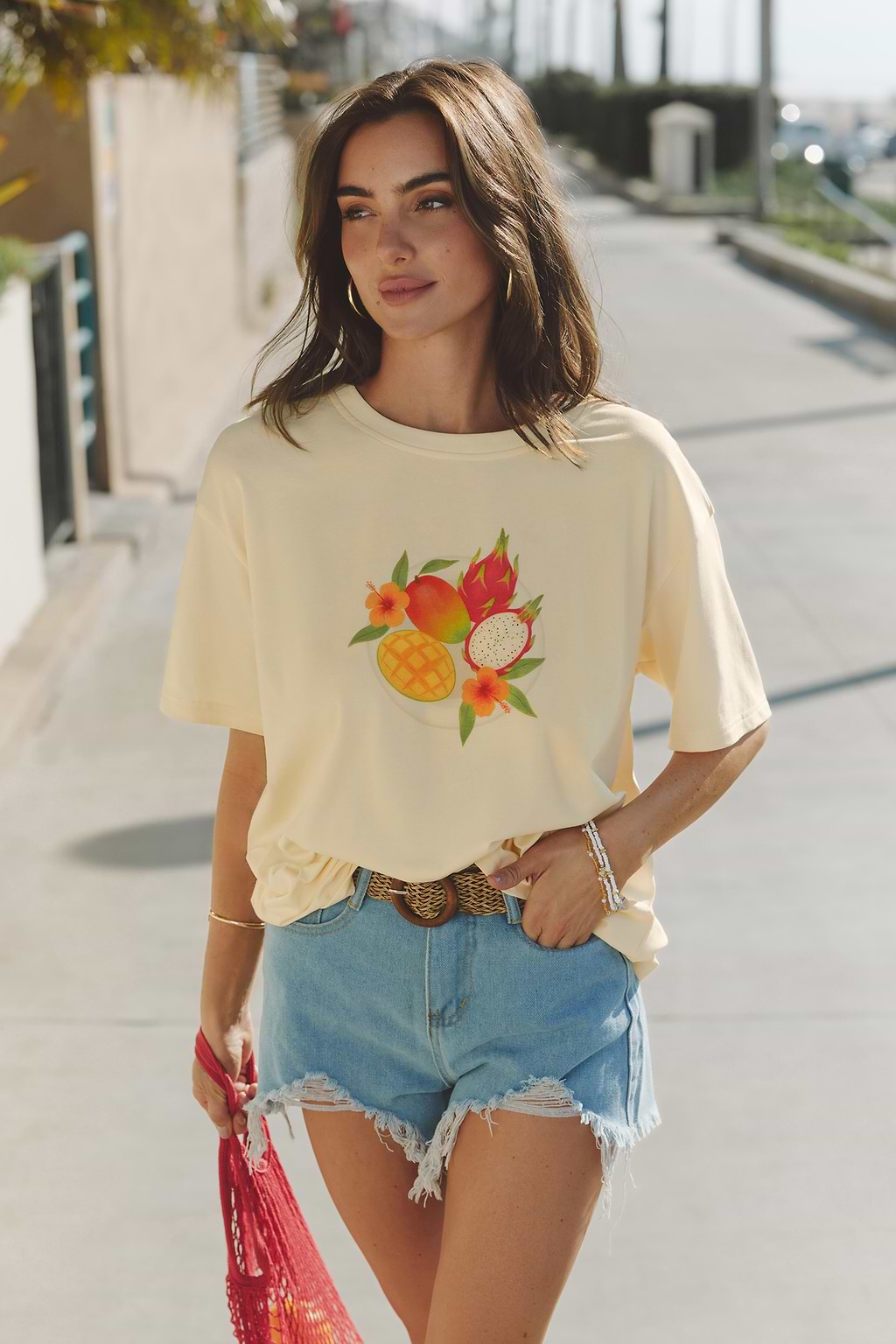 Sappig grafisch T-shirt