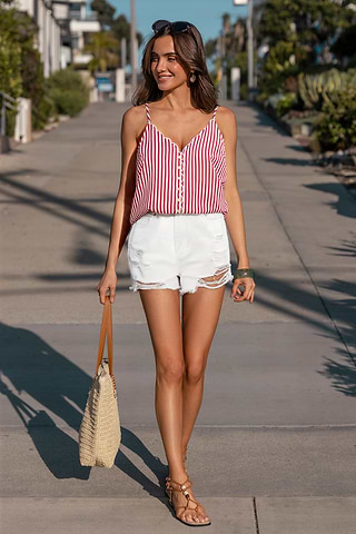 Pull Tricoté Pour Femme CUPSHE - Col En V, Manches Longues, Coupe Enveloppante - Tissu Doux, Couleur Crème Ou Blanc - Taille L