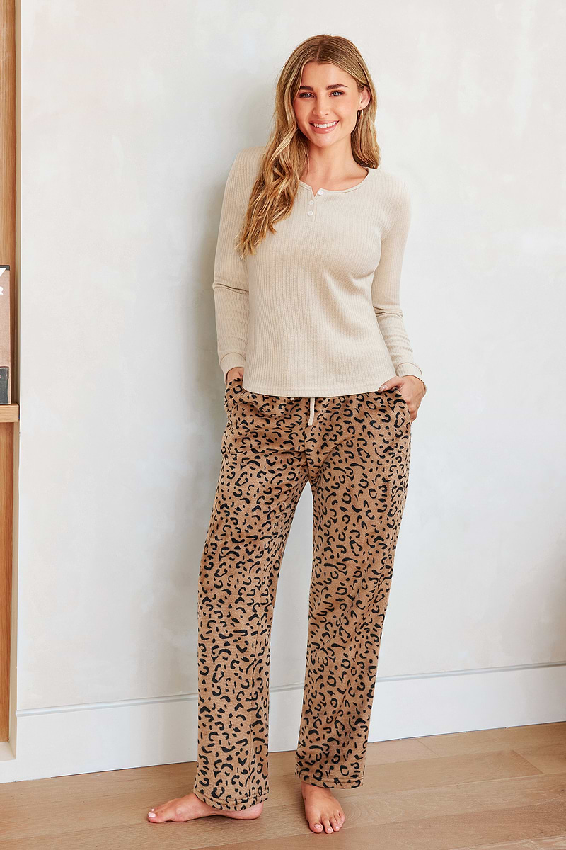 Hibernation Station Animal Print Pajama Set