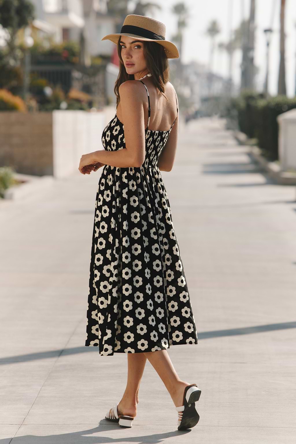 Hazy Daisy Floral Midi Dress