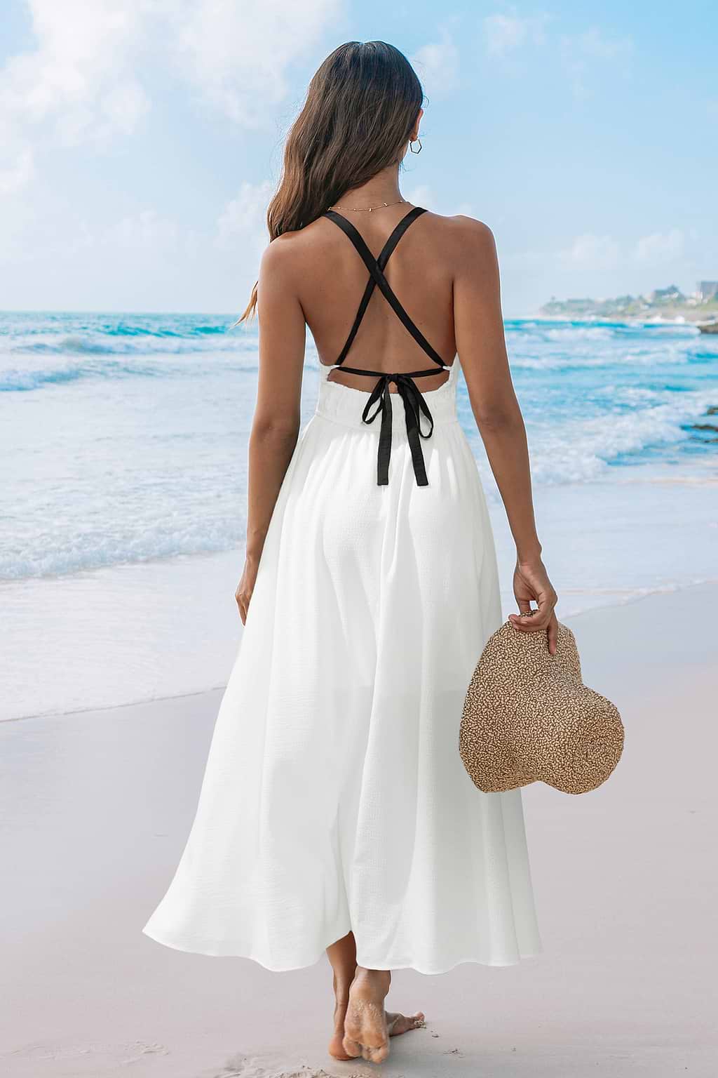 Abito lungo bianco Glow Figure