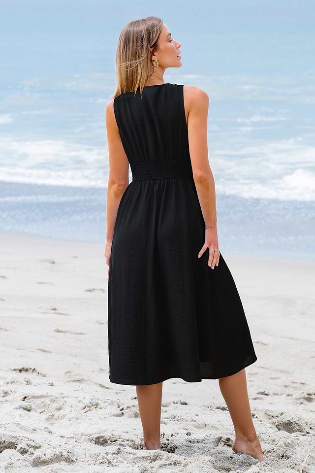 Summer Dress| in My Prime Black Maxi Dress - Black - XL
