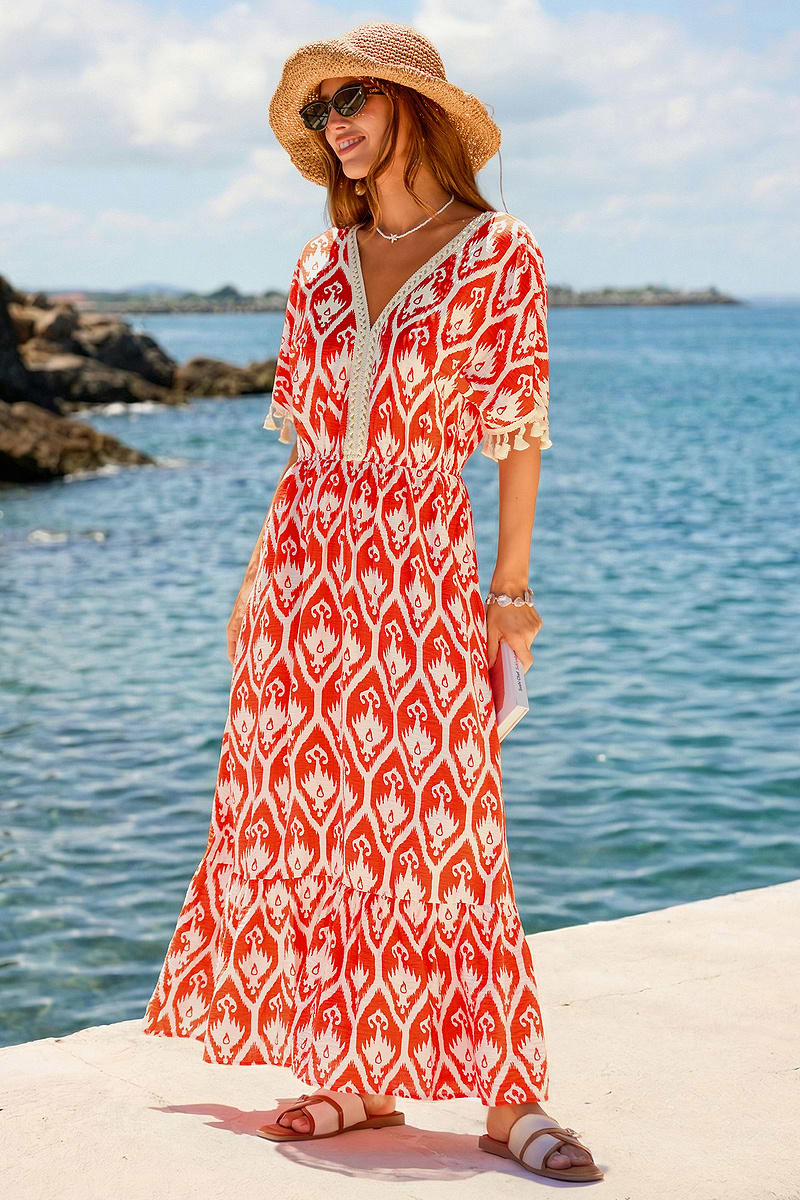 LA Sunset Ornate Maxi Dress