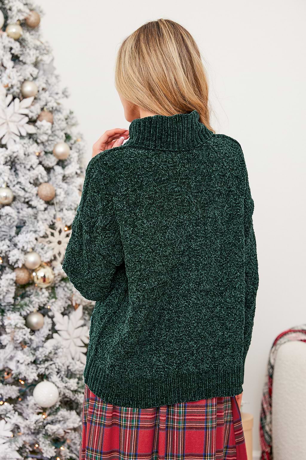 Groene coltrui met ruitsteek