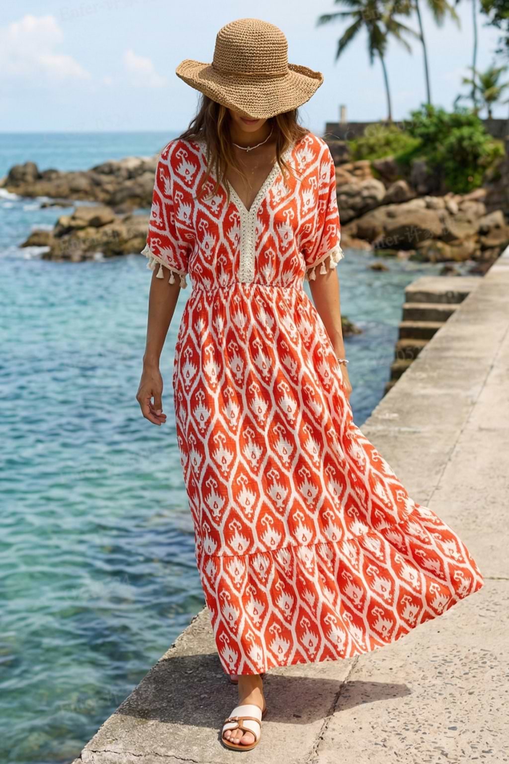 LA Sunset Ornate Maxi Dress