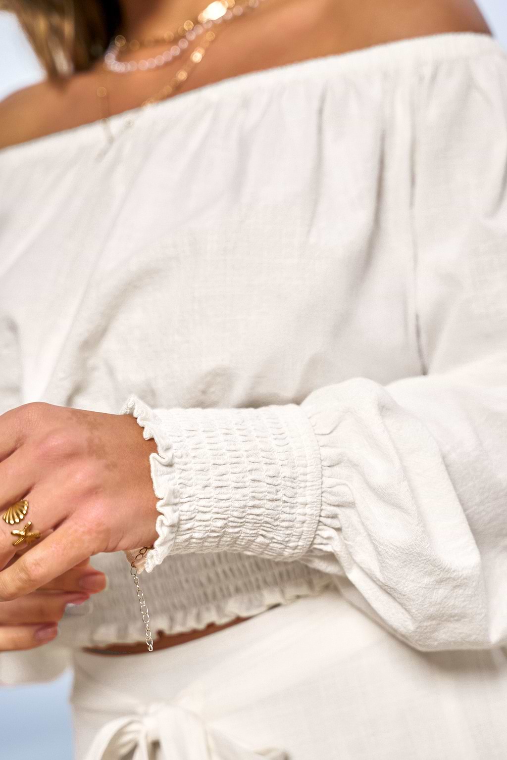 Top bianco Prairie Charm