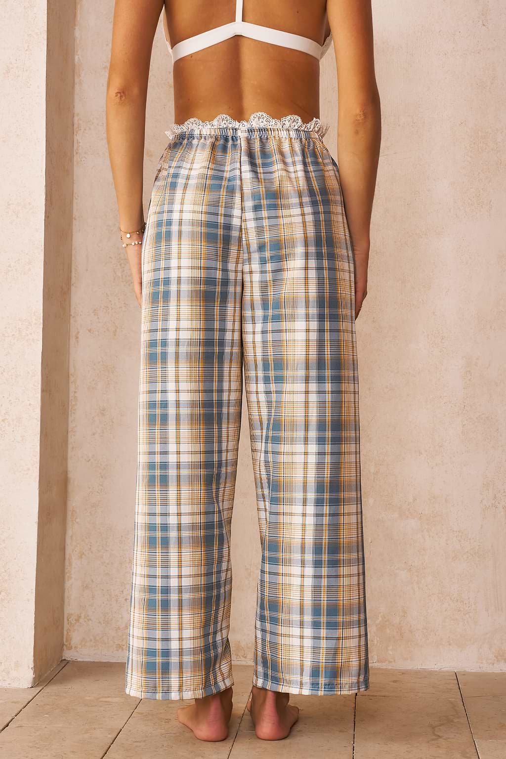 Peaches & Dreams Plaid Pajama Pants