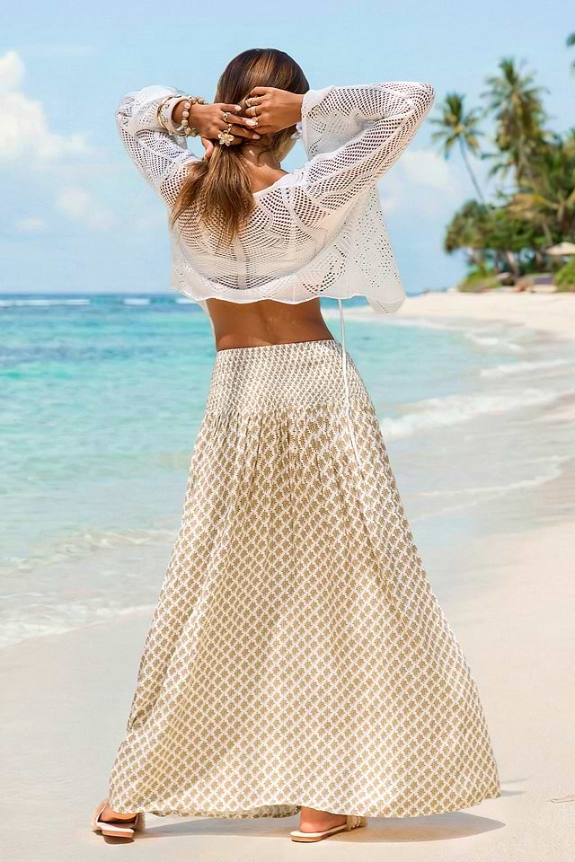 Earthshine Ornate Maxi Skirt