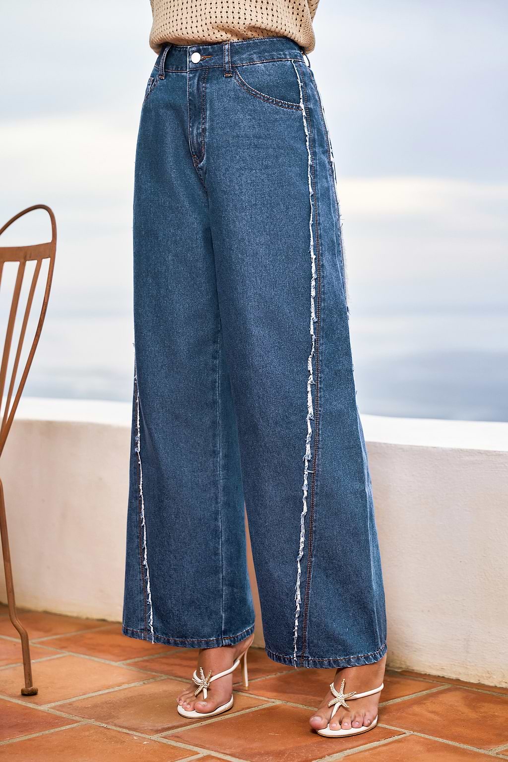 Fray Away Blue Jeans