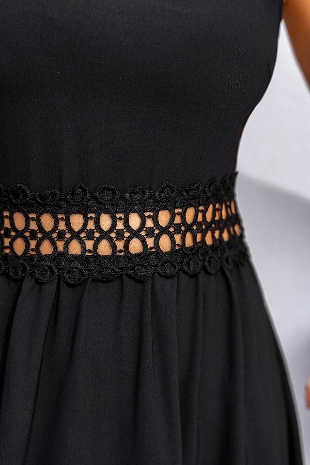 cut out waist midi dress JADE KNIT CUT OUT MIDI DRESS M / Black