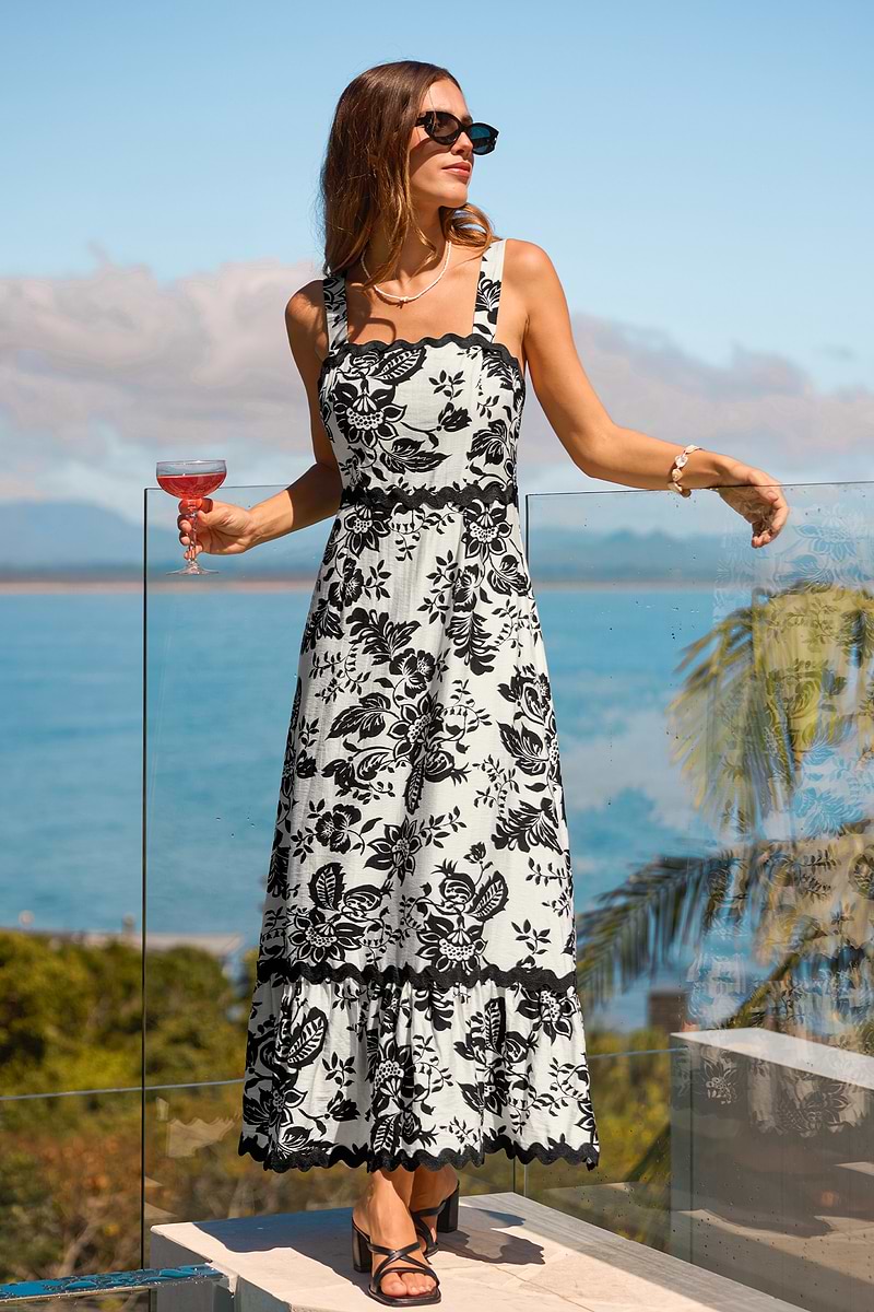 All Aboard Floral Maxi Dress