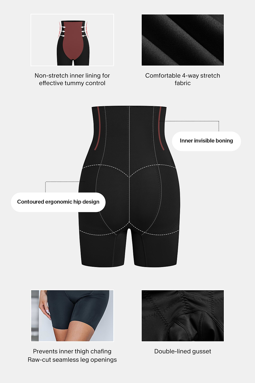 Legend Black Shapewear Bottoms