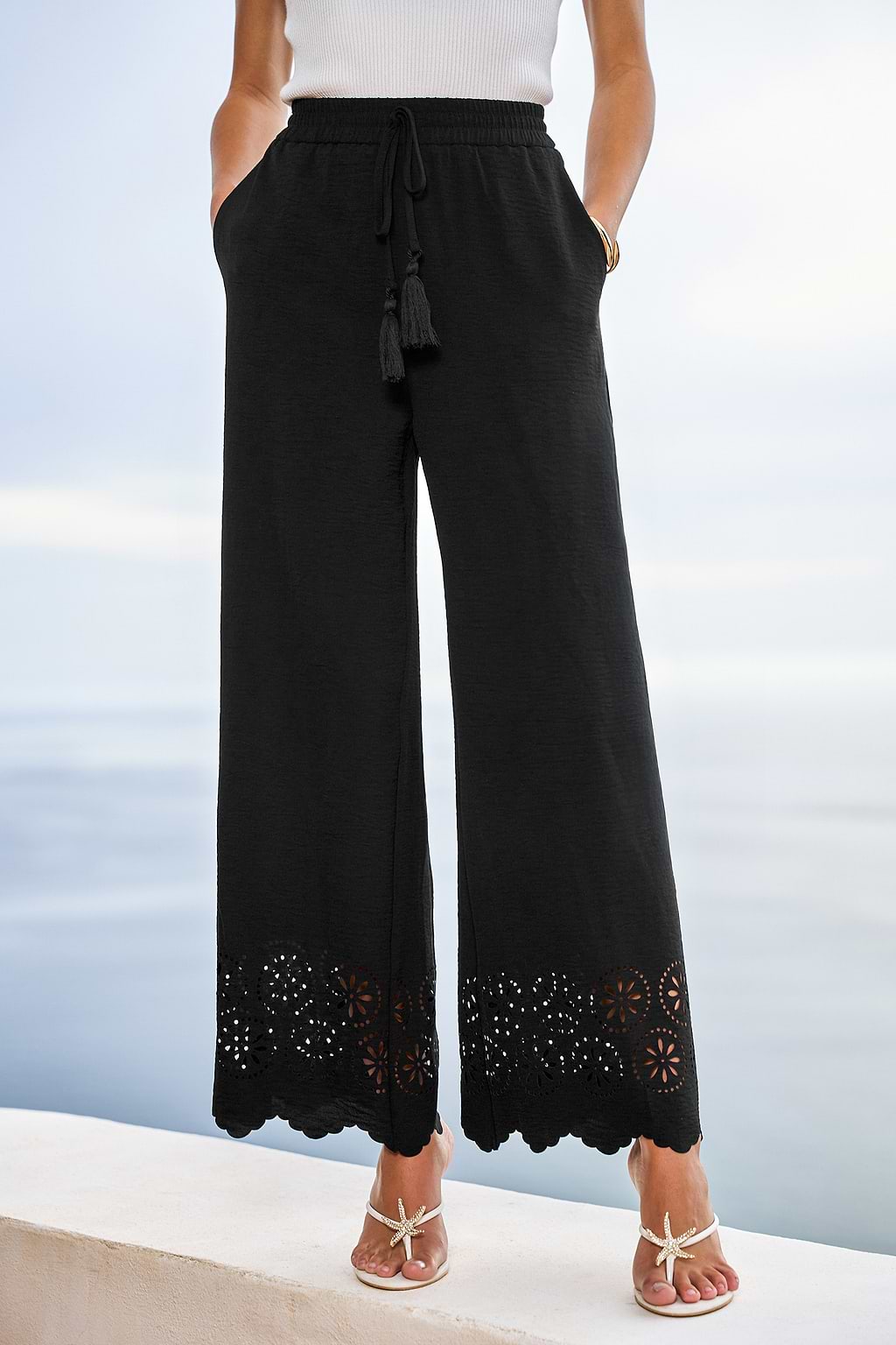 Pantalones negros de alta calidad