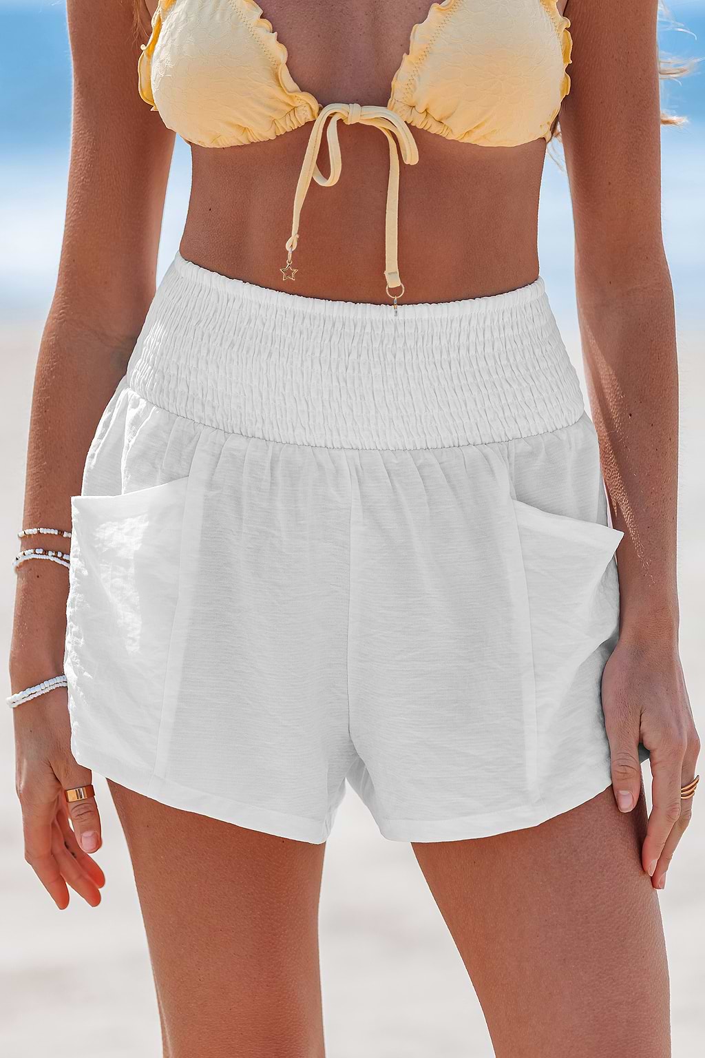 Cloud Nine White Cover-Up Shorts