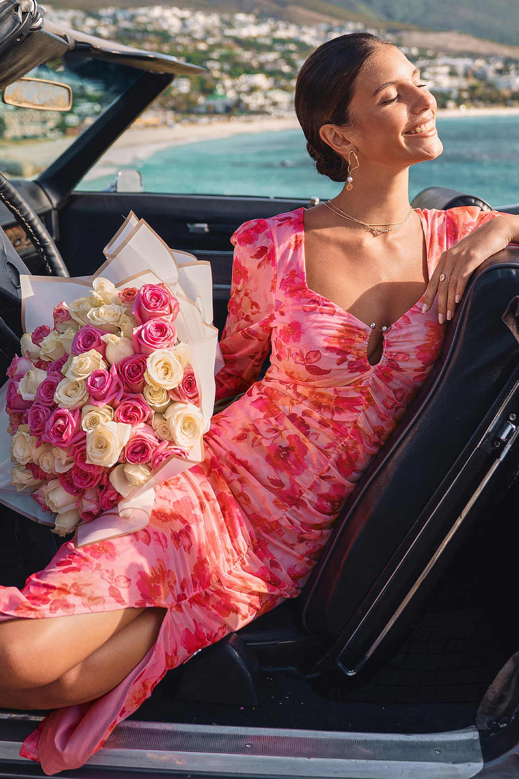 Sukienka midi Tell Me More w kwiaty