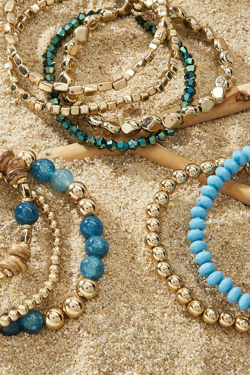 Gleaming Beaded Bracelet Set