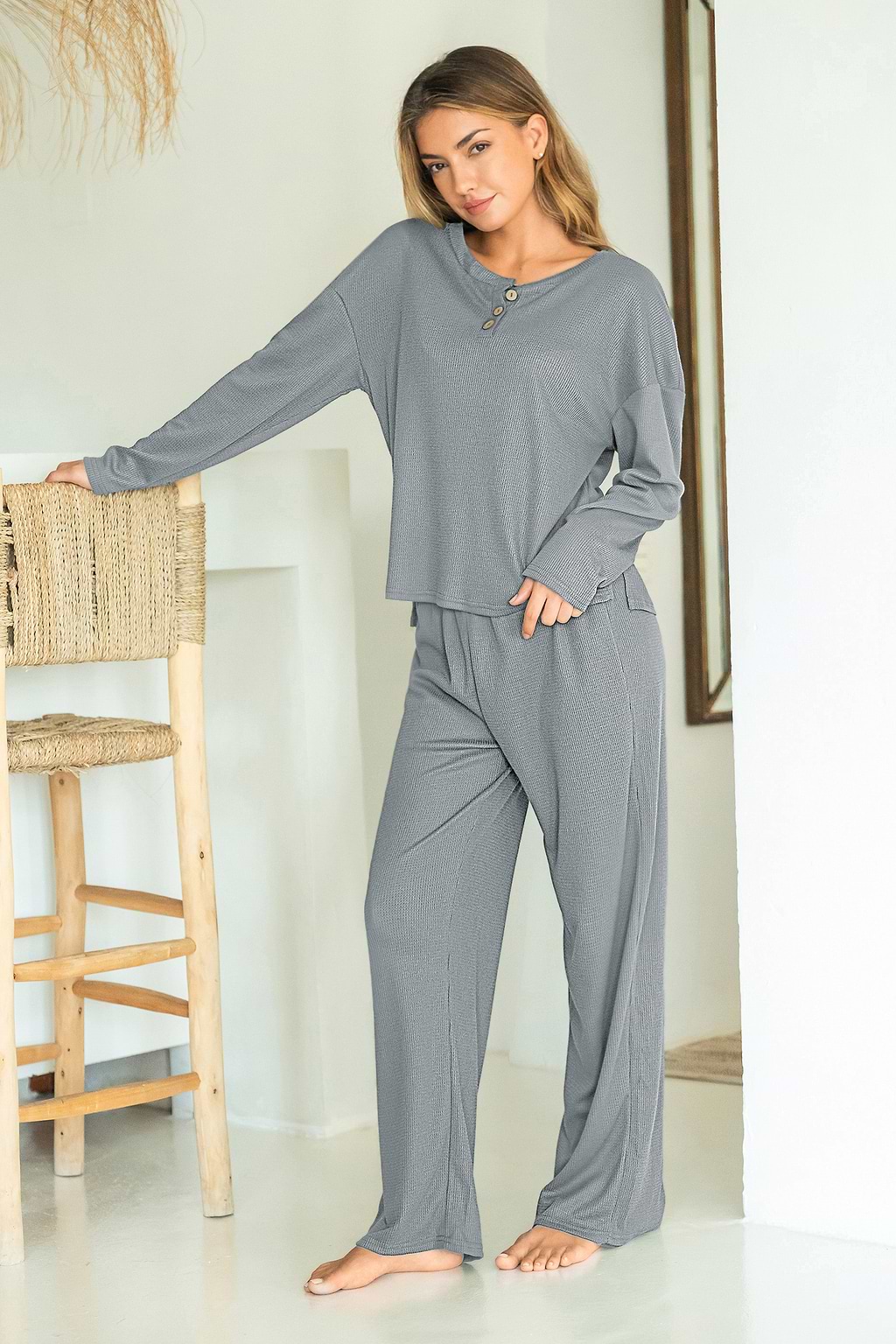 Not Basic Grey Pajama Set
