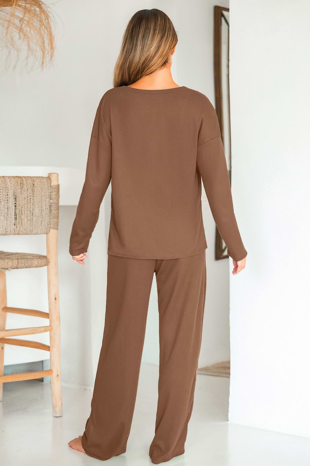 Warming Up Brown Pajama Set