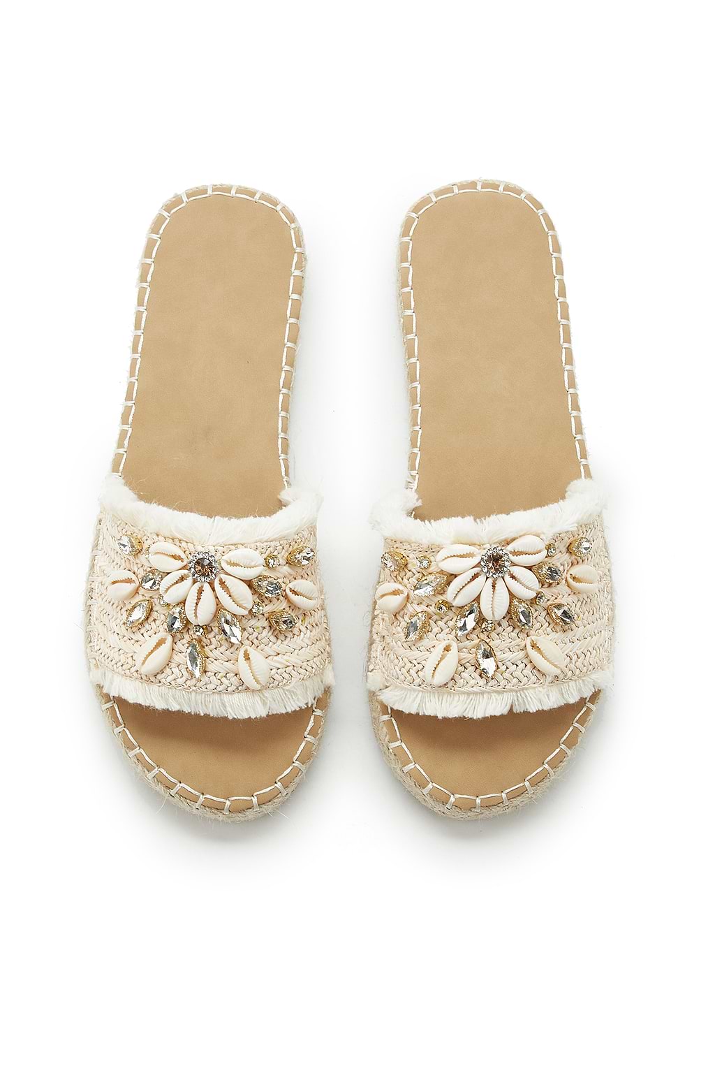 Sandali beige rialzati