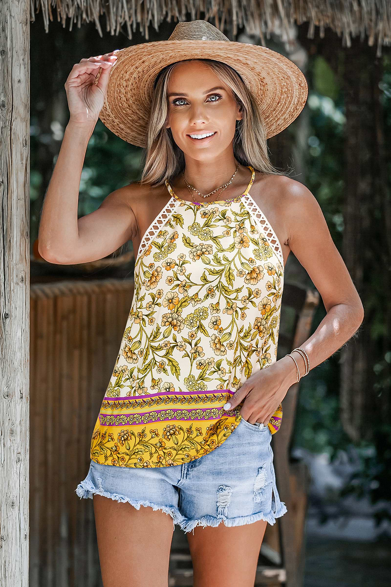 Golden Bloom Floral Top