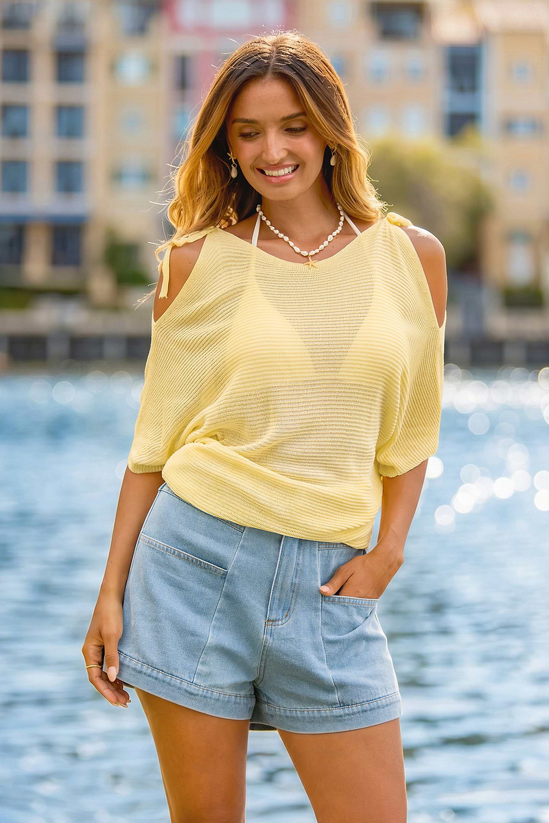 Buttery Bliss Yellow Cover-Up Top