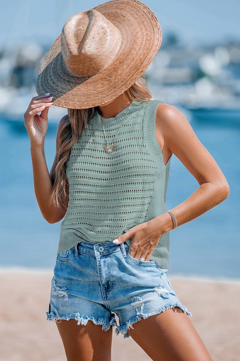 Surf Sesh groene cover-up top