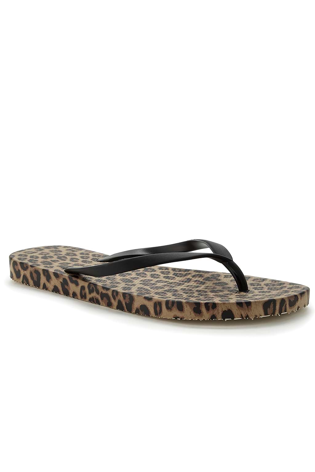Hot Spots Animal Print Flip Flops