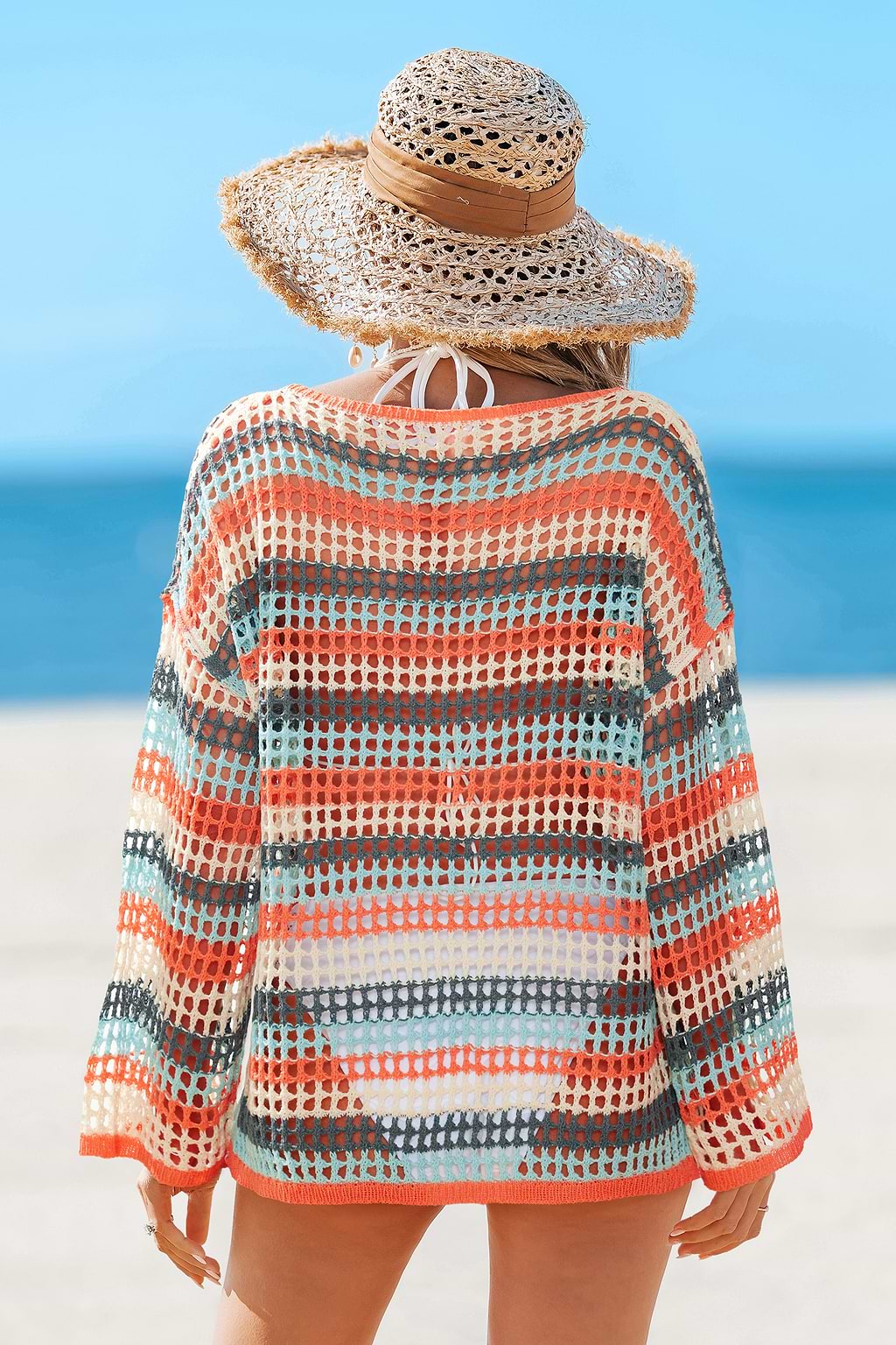 Clay Shore Striped Cover-Up Top