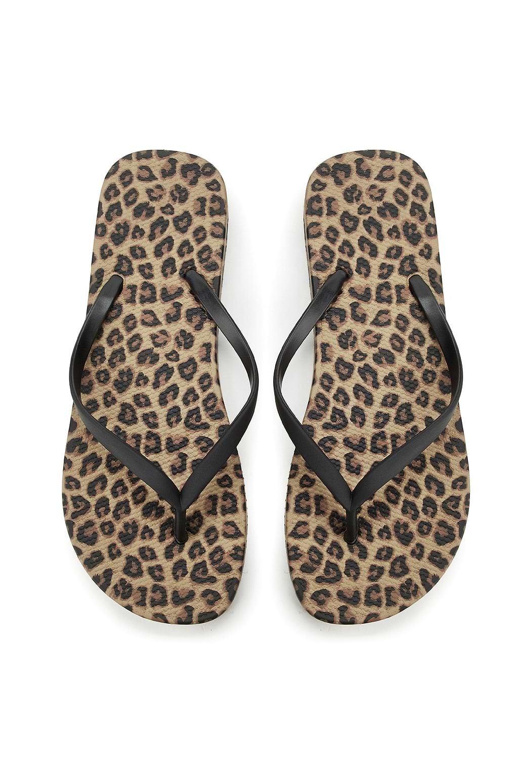 Hot Spots Animal Print Flip Flops
