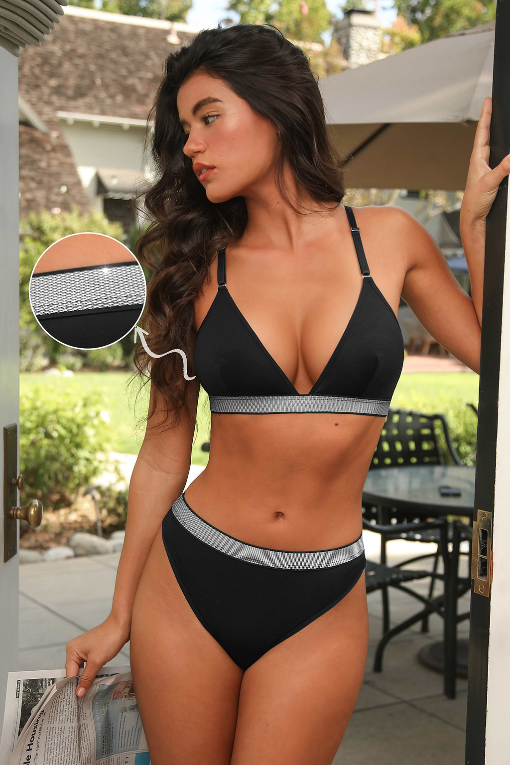 Ensemble de lingerie noir classique