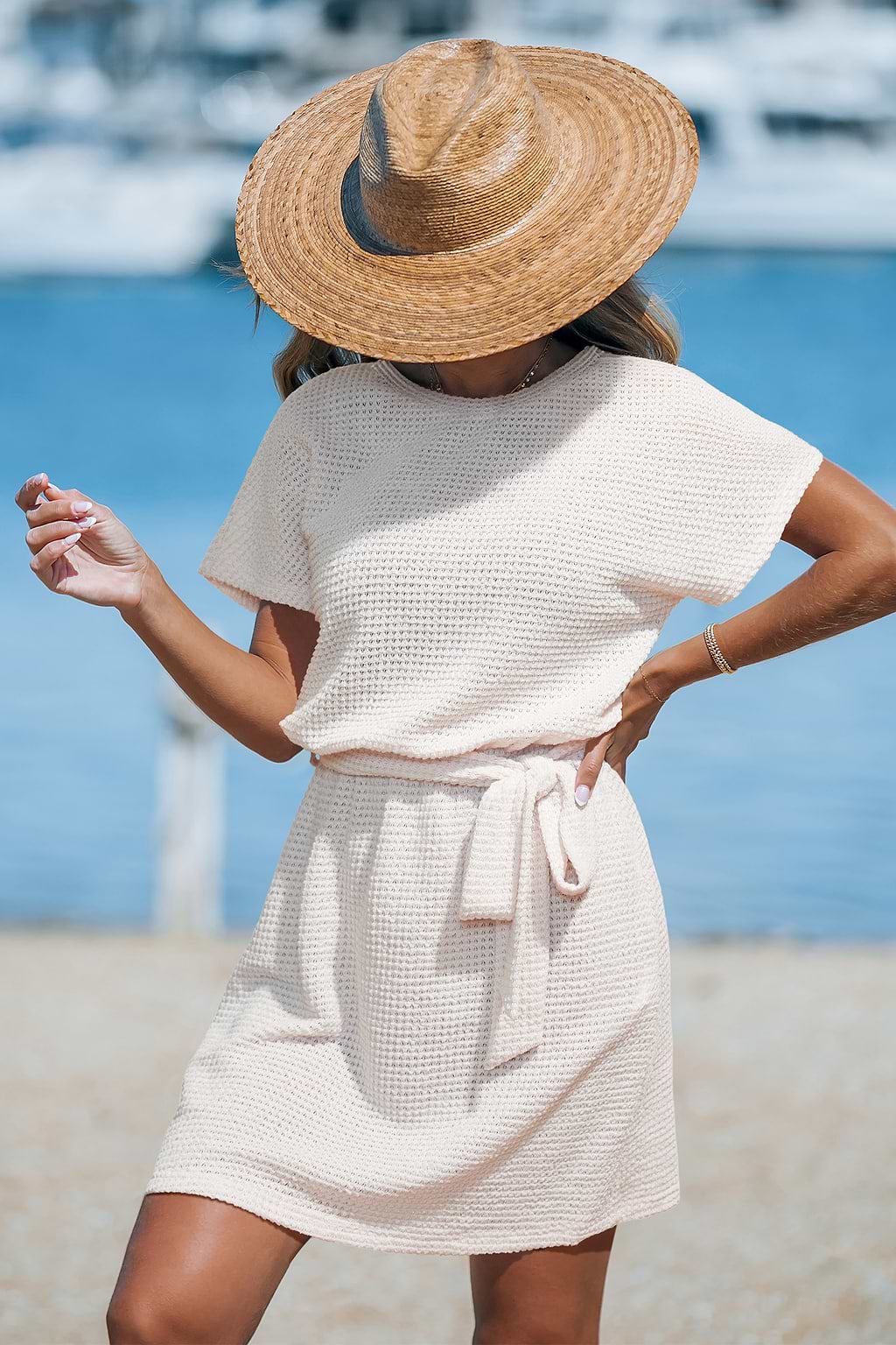 Vestido corto blanco Barefoot Walk